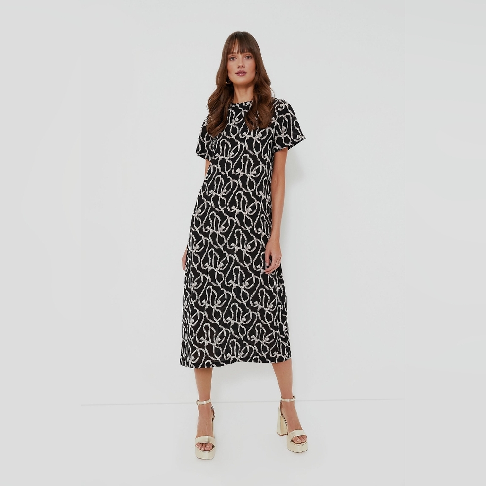 HYACINTH HOUSE Black Bow Print Rowan Maxi Dress size XS
